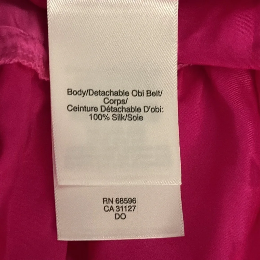 DNKY SILK Colorful Tiered Skirt Pink Orange Party 8 Bloomingdale’s Cruise Midi - Picture 10 of 10